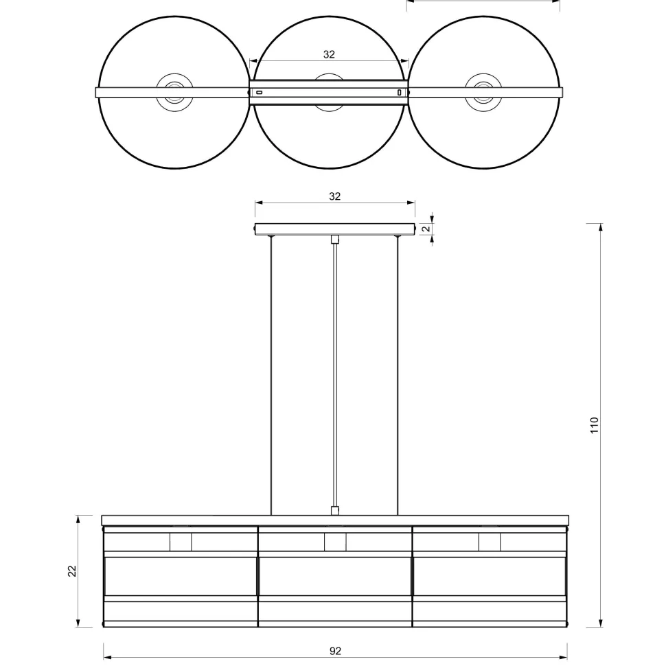 Hängeleuchte Schwarz Gold Esstisch Mesh Metall MURINE