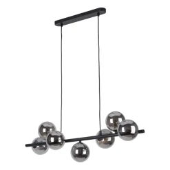 Hängeleuchte Schwarz Grau Glas Metall Modern MIEKE