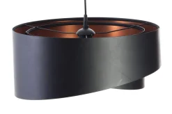 Hängeleuchte Schwarz Kupfer Ø 50 cm Latex E27 rund