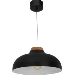 Hängeleuchte Schwarz Metall Schirm Skandinavisch