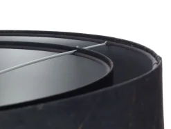 Hängeleuchte Schwarz Silber E27 D: 50 cm Stoff Velours Optik