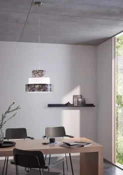 Hängeleuchte Schwarz Weiß Modern Esszimmer LEEN