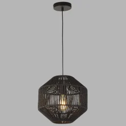 Hängeleuchte Seil Schwarz E27 Ø 30 cm H: max. 1,5 m Modern