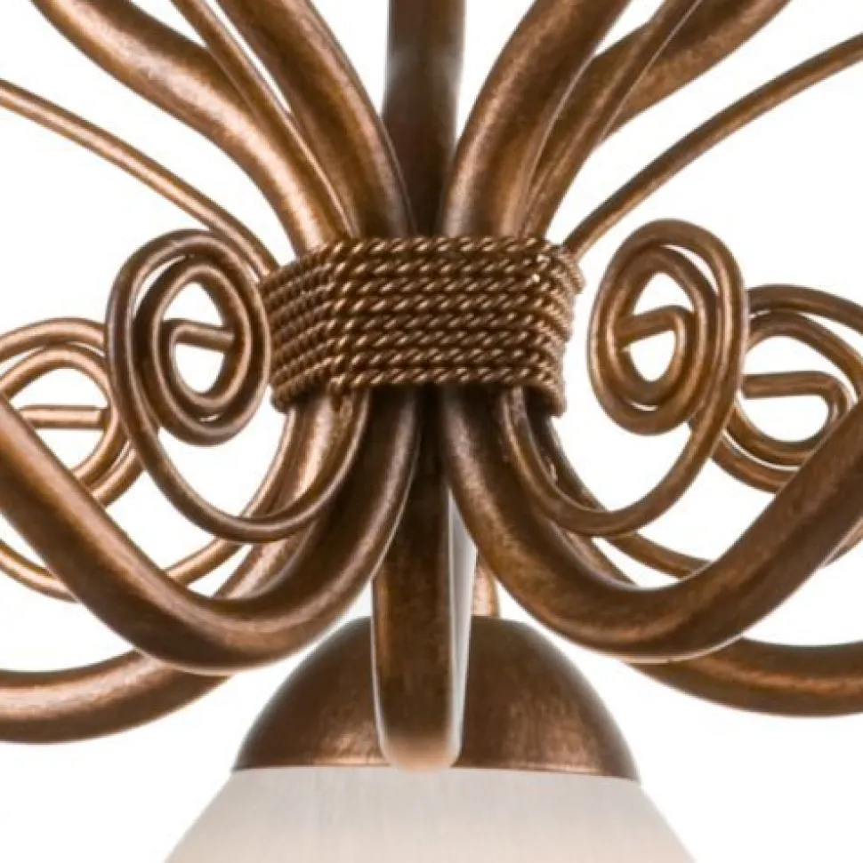 Hängeleuchte Shabby Braun antik Metall 5-flammig