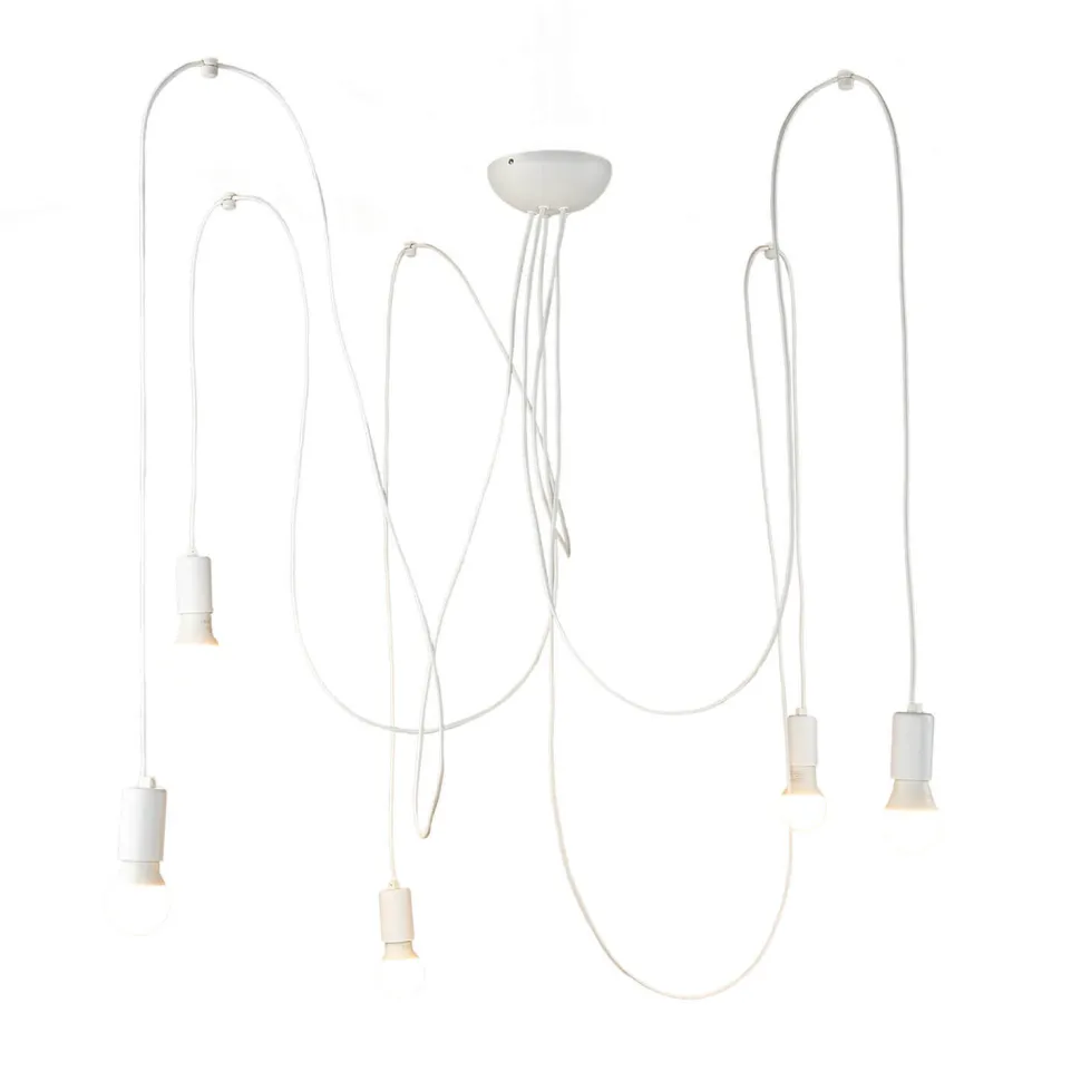 Hängeleuchte SPIDER in Weiß 5-flmg