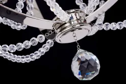 Hängeleuchte Stahl Ø46cm in Nickel verstellbar