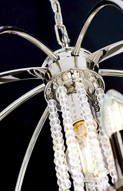 Hängeleuchte Stahl Ø46cm in Nickel verstellbar