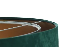 Hängeleuchte Stoff Ø 50 cm Velours Optik E27 Grün Blau Gold