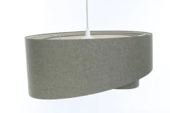 Hängeleuchte Stoff Grün E27 rund D: 50 cm Modern INGRAM