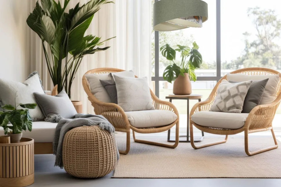 Hängeleuchte Stoff rund D: 50 cm E27 Grün Weiß Floral