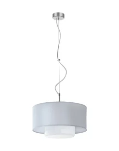 Hängeleuchte VERRONA Stoff Glas Ø35cm Esszimmer