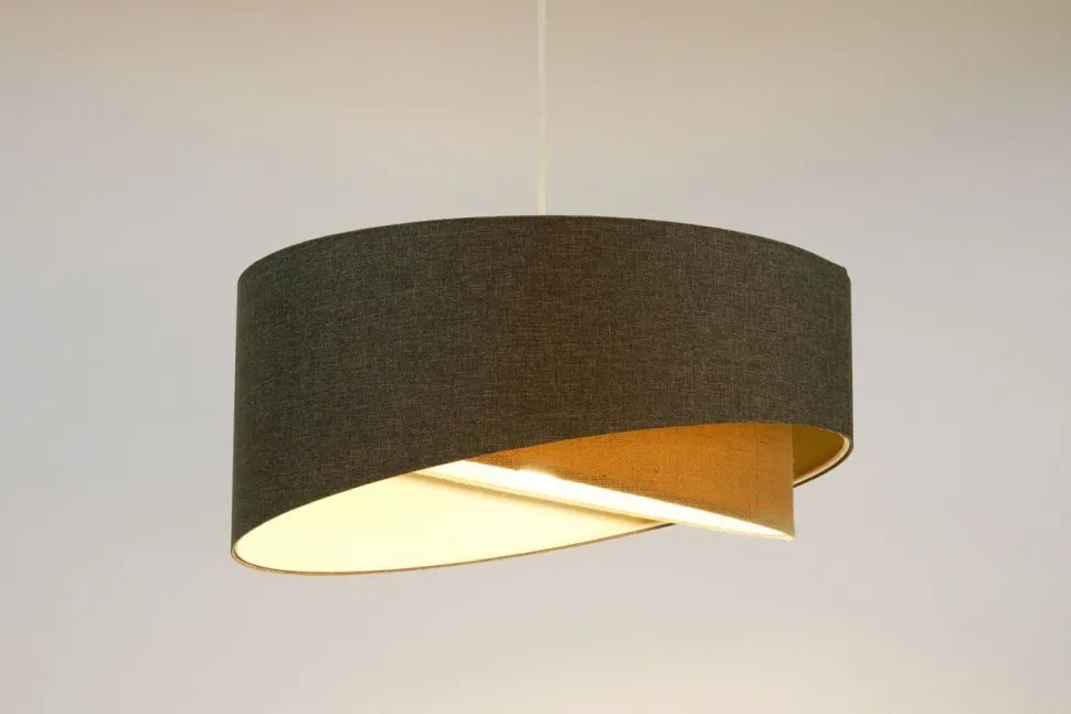 Hängeleuchte verstellbar Braun Beige E27 rund Ø 45 cm Modern