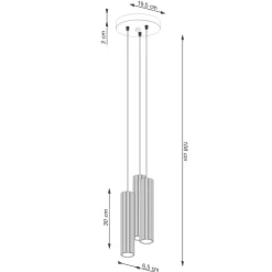 Hängeleuchte verstellbar H: max. 108 cm Grün 3-flammig GU10