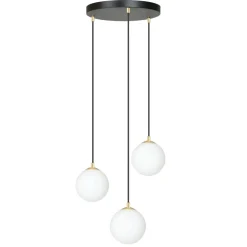 Hängeleuchte verstellbar Schwarz Weiß Gold E14 Esstisch