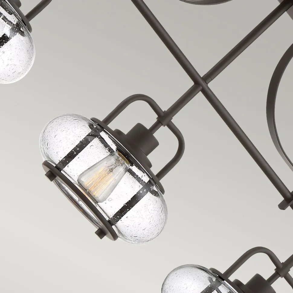 Hängeleuchte Vintage B: 96,5 cm höhenverstellbar in Bronze