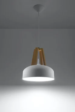 Hängeleuchte Weiß Ø30cm rund Retro vielseitig MANILIA