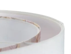 Hängeleuchte Weiß Creme E27 rund Ø 50 cm Stoff Velours Optik