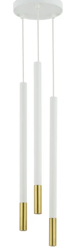 Hängeleuchte Weiß Gold Metall Messing B:16 cm dekorativ