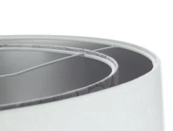 Hängeleuchte Weiß Grau Silber E27 rund D: 50 cm Stoff