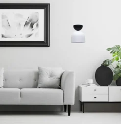 Hängeleuchte Weiß Schwarz Metall Ø17 cm Minimalistisch