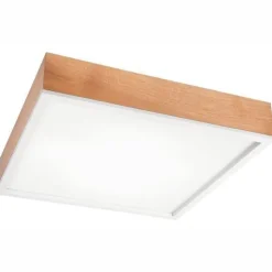 Holz Deckenleuchte Glasschirm E27 B:48 cm blendarm