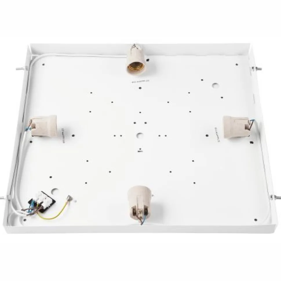 Holz Deckenleuchte Glasschirm E27 B:48 cm blendarm