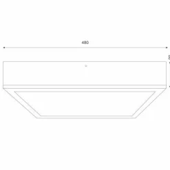 Holz Deckenleuchte Glasschirm E27 B:48 cm blendarm