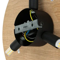 Holz Wandlampe rund Ø 30 cm flach indirektes Licht