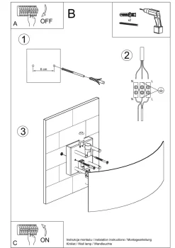 indirekte Wandlampe Metall 34 cm Schwarz Up Down