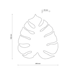 Indirekte Wandleuchte Metall Braun H: 54 cm 3x G9 Blatt