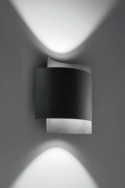 indirekte Wandleuchte Schwarz Up Down Metall Treppe Flur