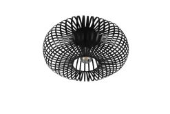 Industrial Deckenlampe Metall Schwarz E27 Ø40 cm rund