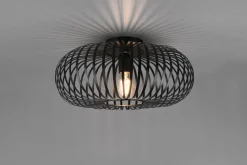 Industrial Deckenlampe Metall Schwarz E27 Ø40 cm rund