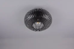 Industrial Deckenleuchte Metall Schwarz E27 Ø30 cm rund