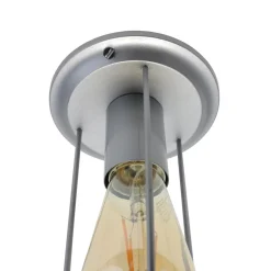 Industrial Deckenleuchte Metall Grau E27 STEPP