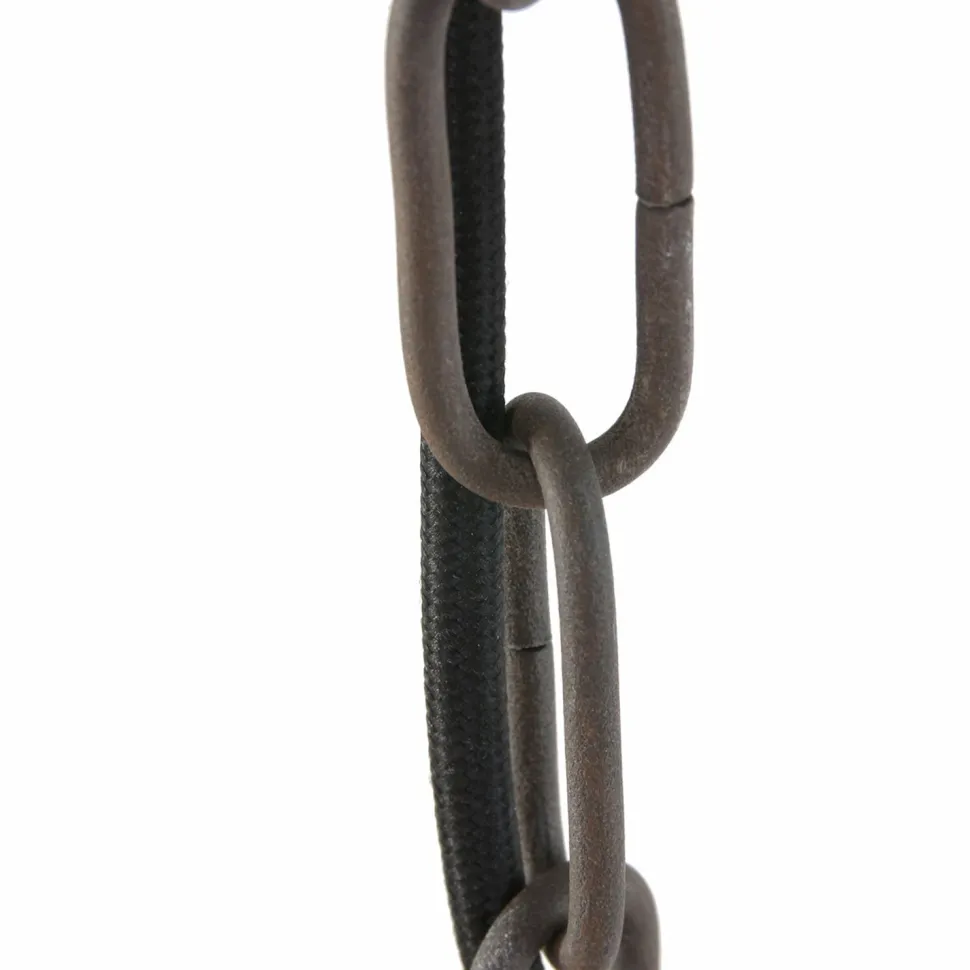 Industrial Pendelleuchte Metall Glas Braun Ø40 cm E27