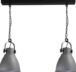 Industrie Hängelampe Grau schwenkbar Handarbeit