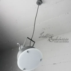 Industrie Pendellampe Esstisch verstellbar in Zink