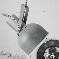 Industrie Pendellampe Esstisch verstellbar in Zink