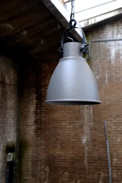 Industrie Pendelleuchte Grau schwenkbar Handarbeit