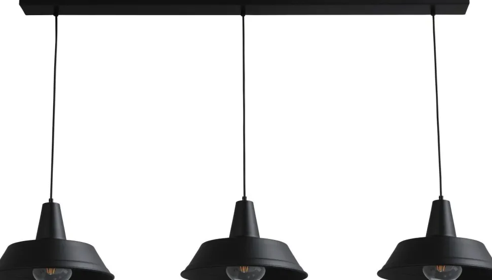 Industrie Pendelleuchte Hängeleuchte Schwarz