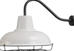 Industrie Wandleuchte in Weiß