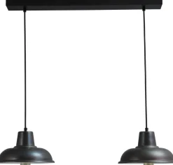 Innenlampe in Schwarz Roter Metall Optik