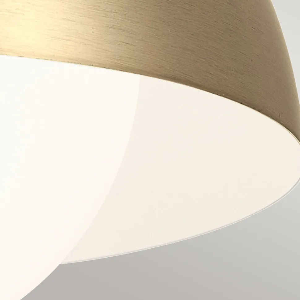 Innenleuchte 3-in-1 Wand Decke Hänge Metall Glas in Bronze