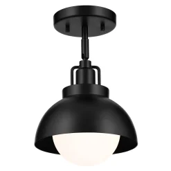 Innenleuchte 3-in-1 Wand Decke Hänge Schwarz Metall Glas