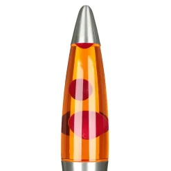 JENNY Lavalampe Orange Wachs Rot 42cm hoch Retro