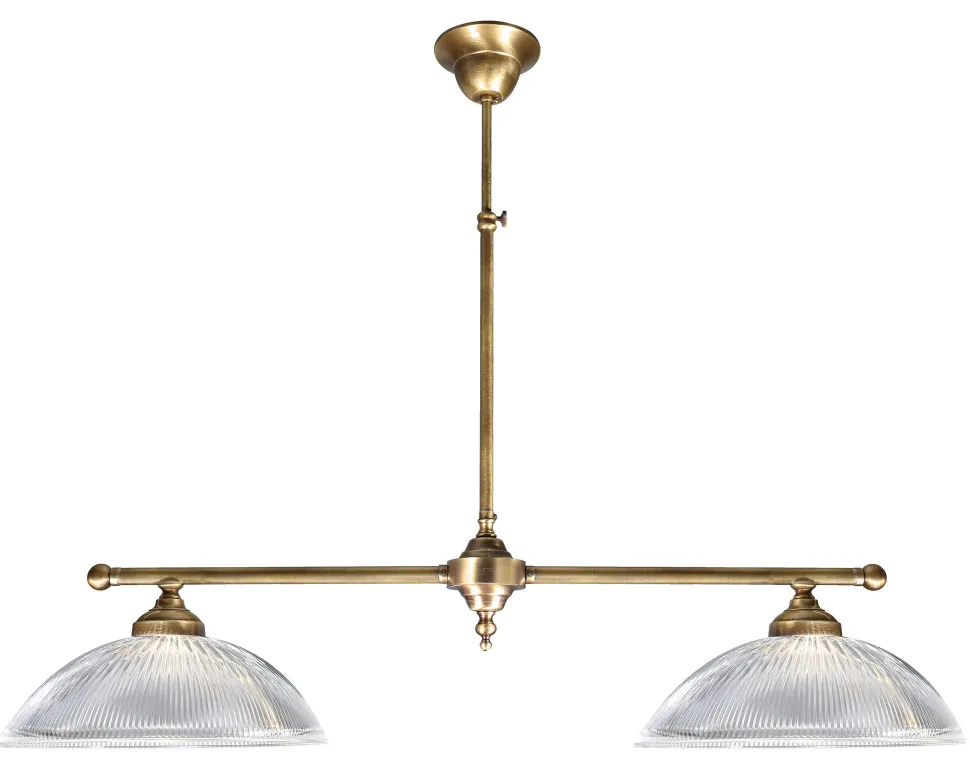 Jugendstil Billardleuchte aus Messing Handarbeit