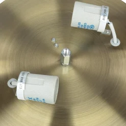 Jugendstil Deckenleuchte E27 mit Glasschirm Messing Optik