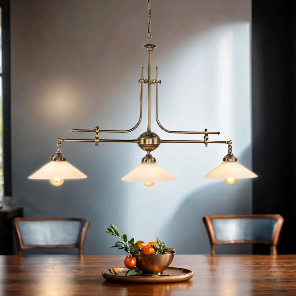 Jugendstil Profi Billardtischlampe E27 Weiß Esszimmer