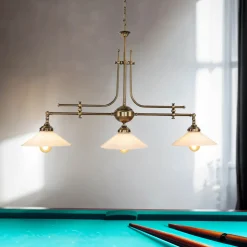 Jugendstil Profi Billardtischlampe E27 Weiß Esszimmer